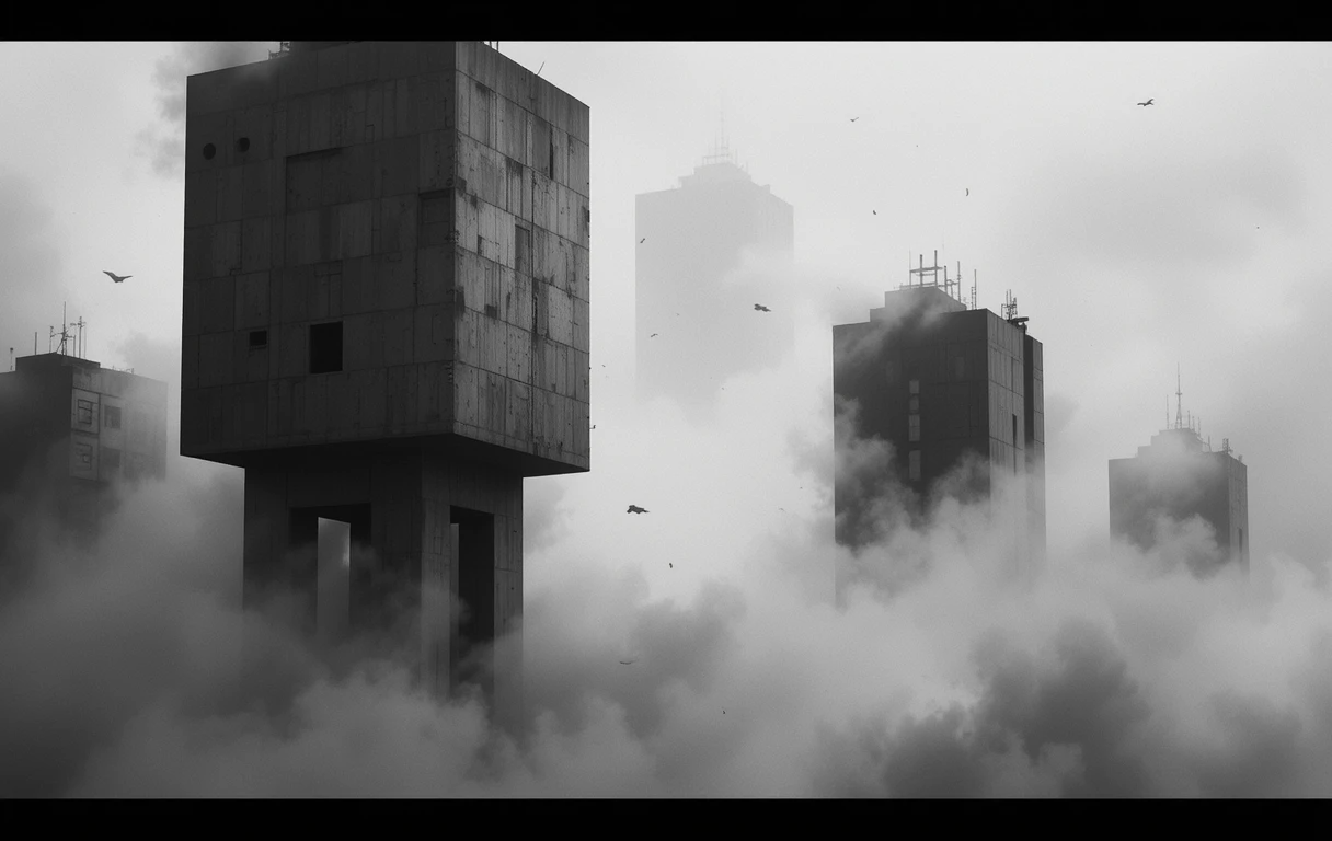 Repetitive high-rise building facade