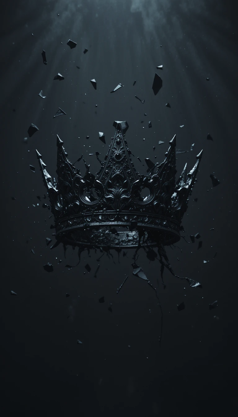 Shattered Crown Black and White Art Print