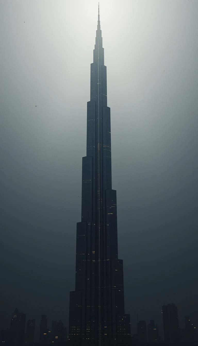Burj Khalifa-like tower from below