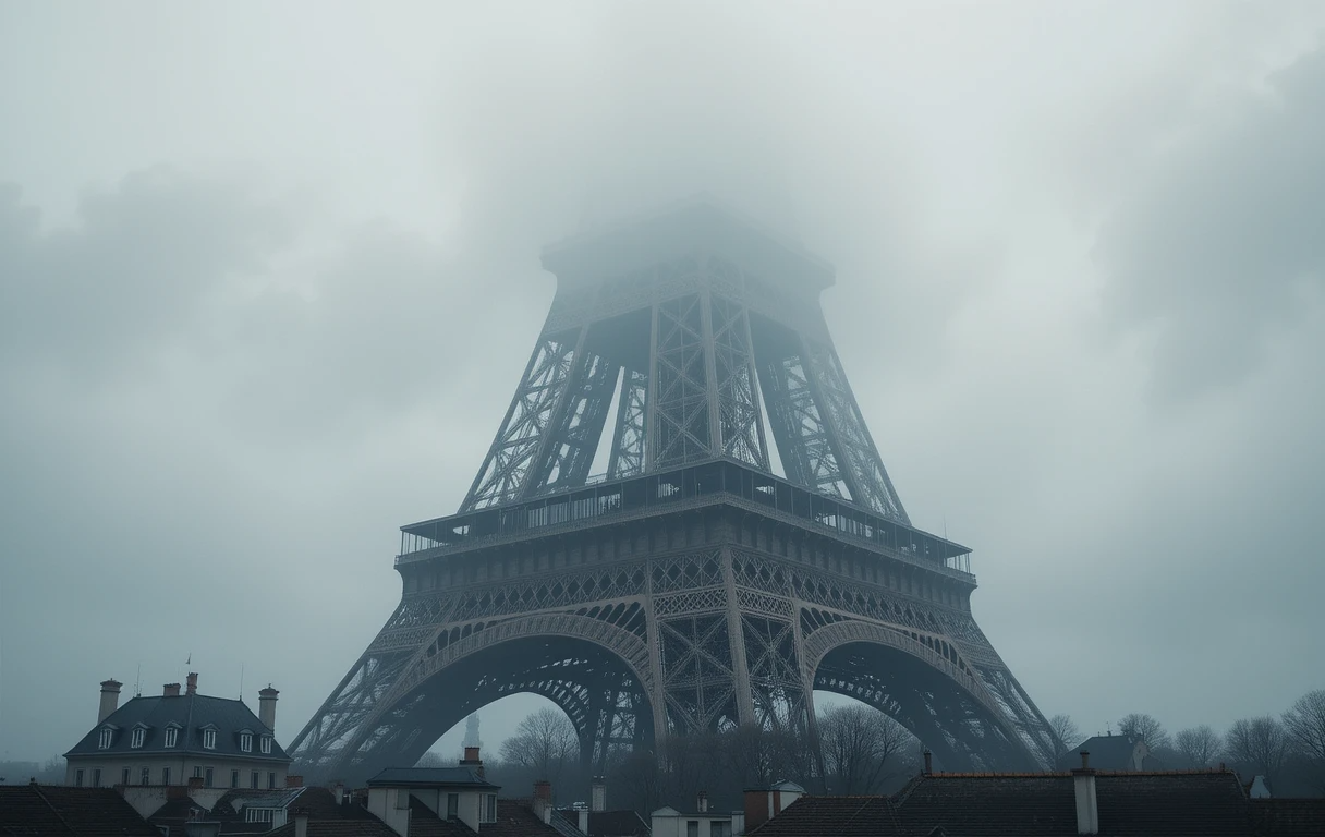 Eiffel Tower in Fog