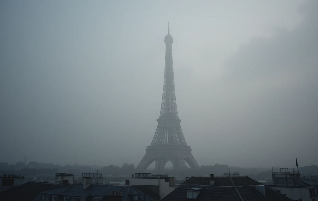 Eiffel Tower in Fog