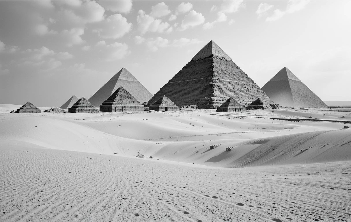 Pyramids of Giza Sepia