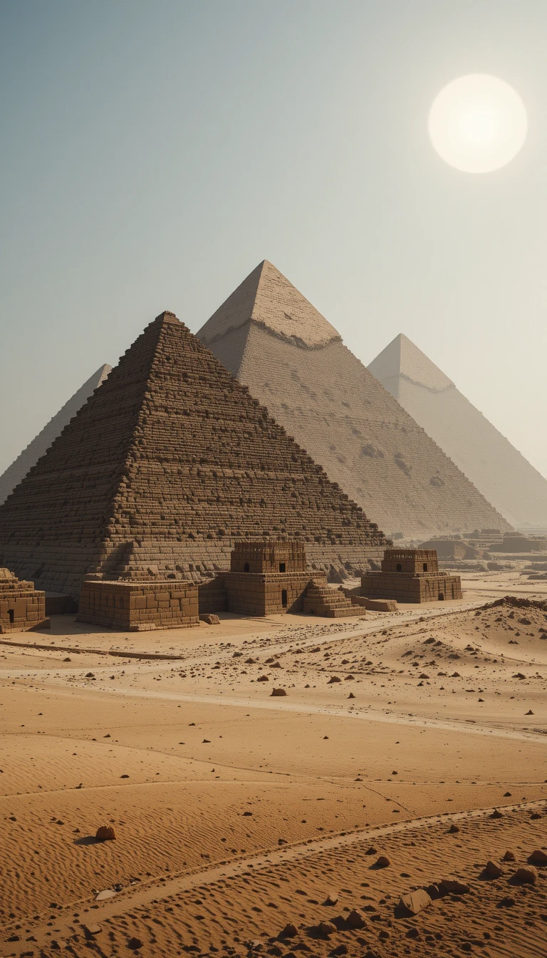 Pyramids of Giza Sepia