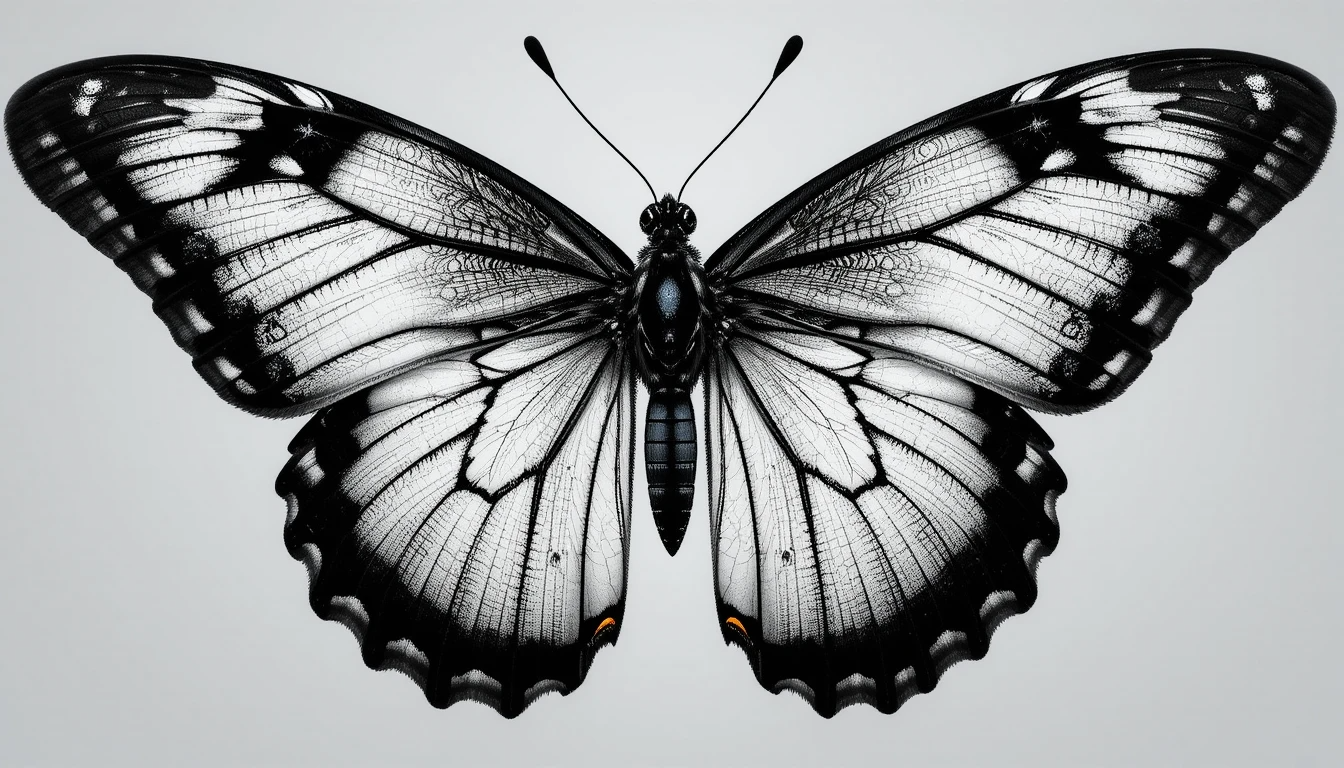 Butterfly wings close-up