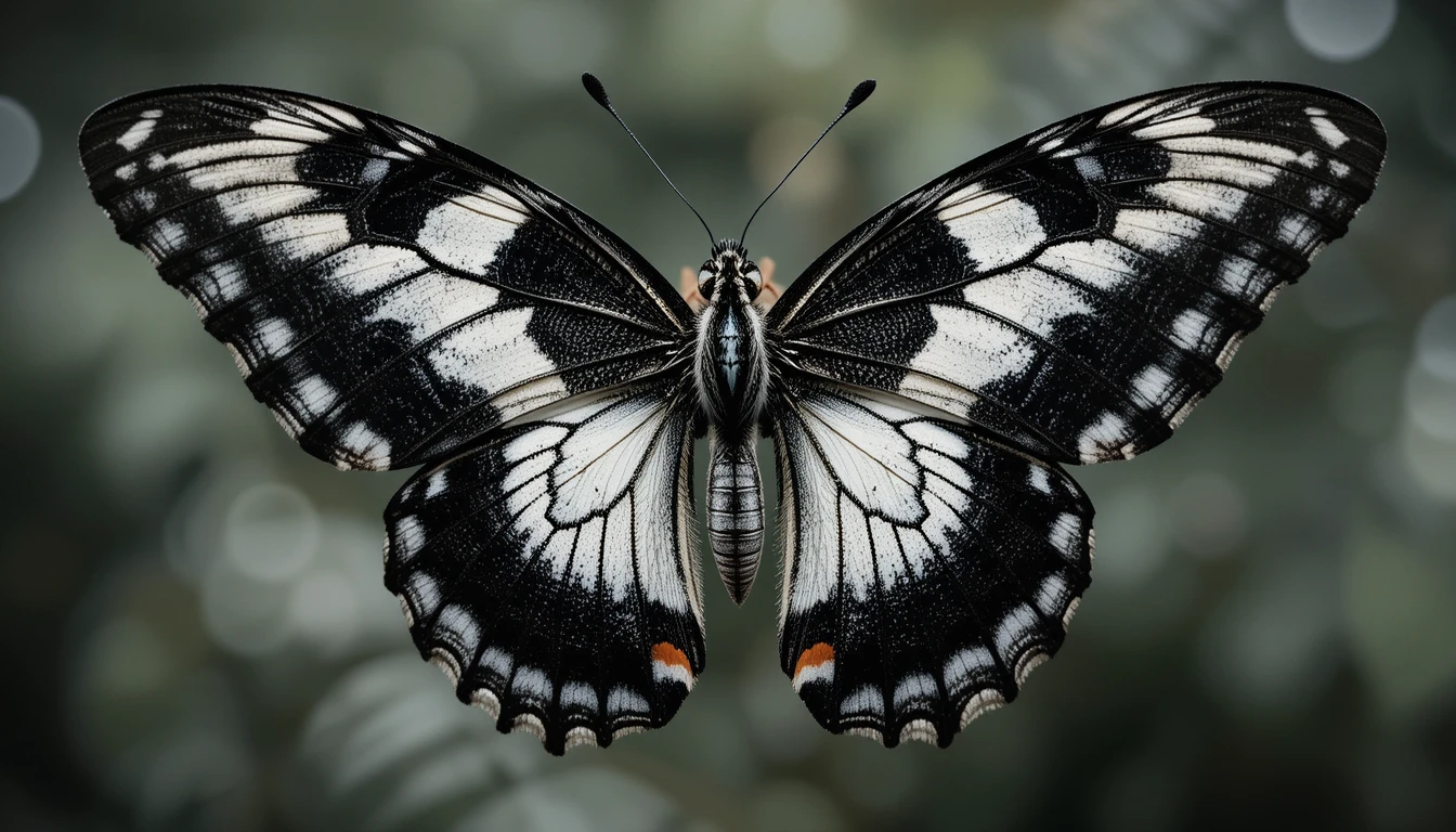 Butterfly wings close-up