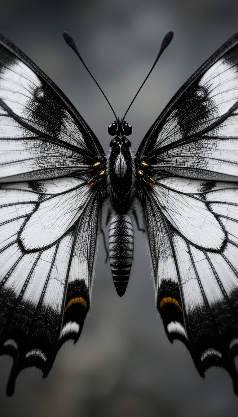 Butterfly wings close-up