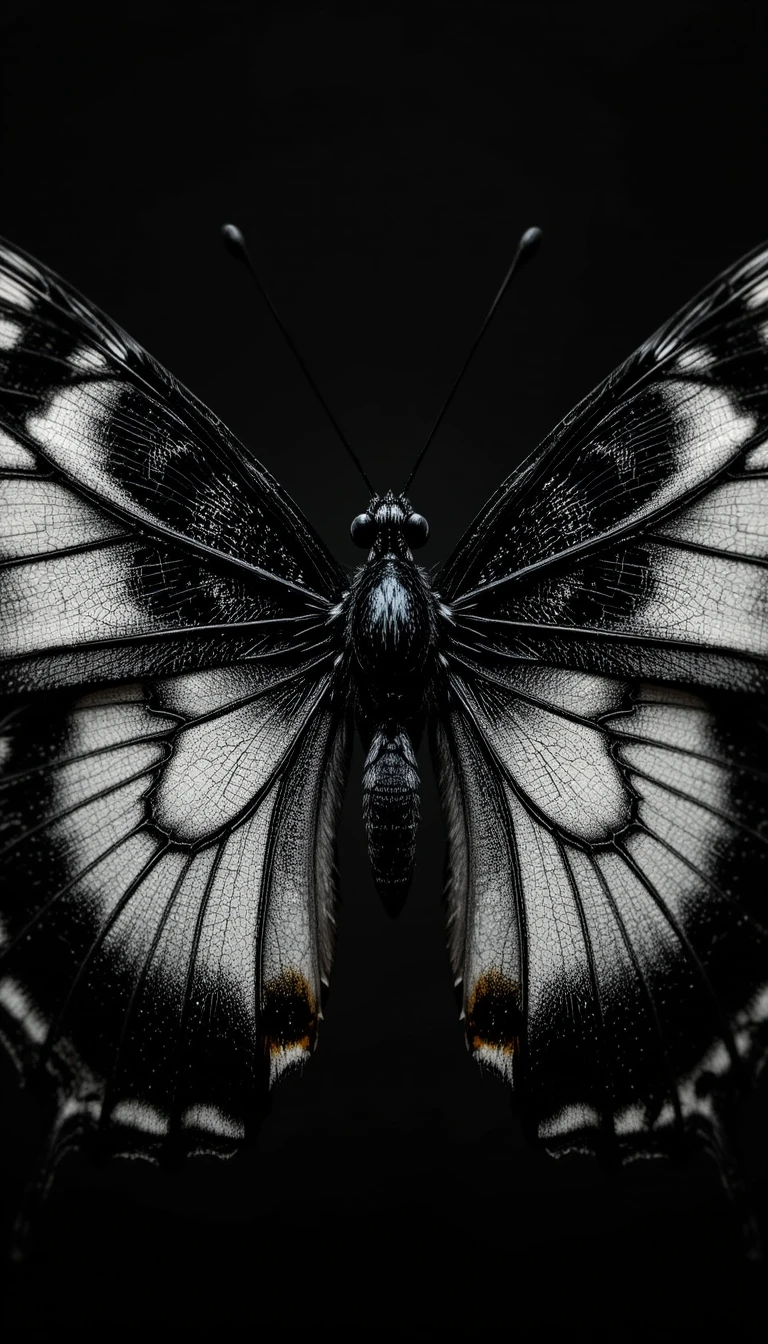 Butterfly wings close-up
