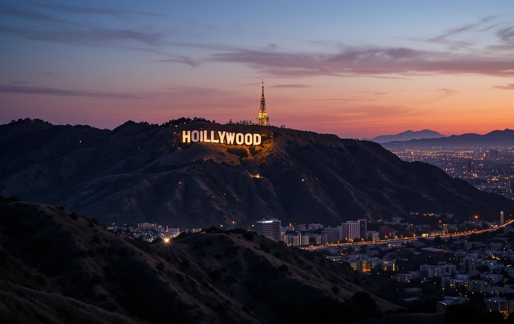 Hollywood Sign Sunset Panorama My Store