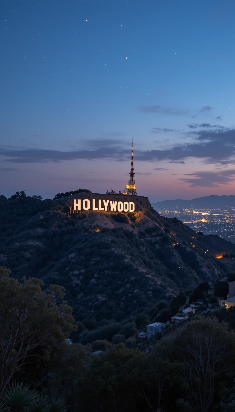 Hollywood Sign Sunset Panorama My Store