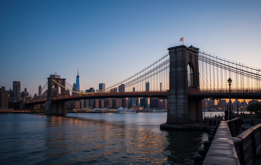 Brooklyn Bridge Twilight Scene My Store