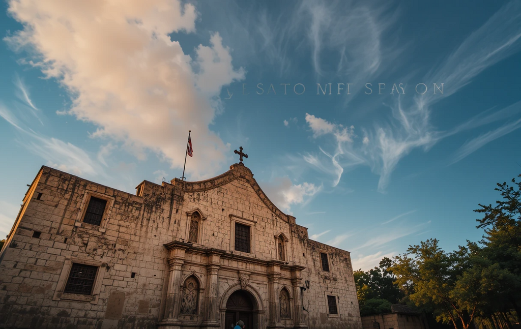 Historic Mission Church at Dusk My Store