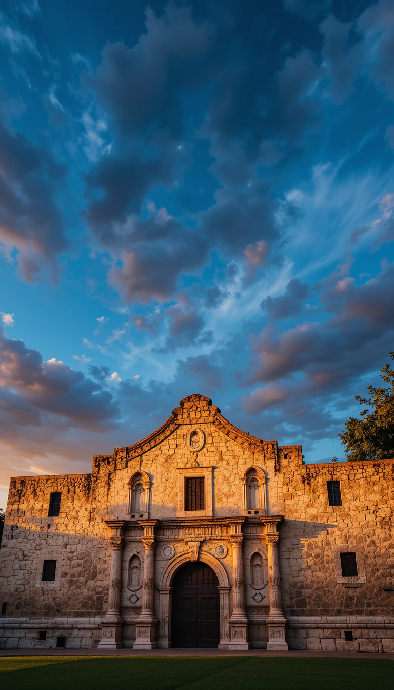 Historic Mission Church at Dusk My Store