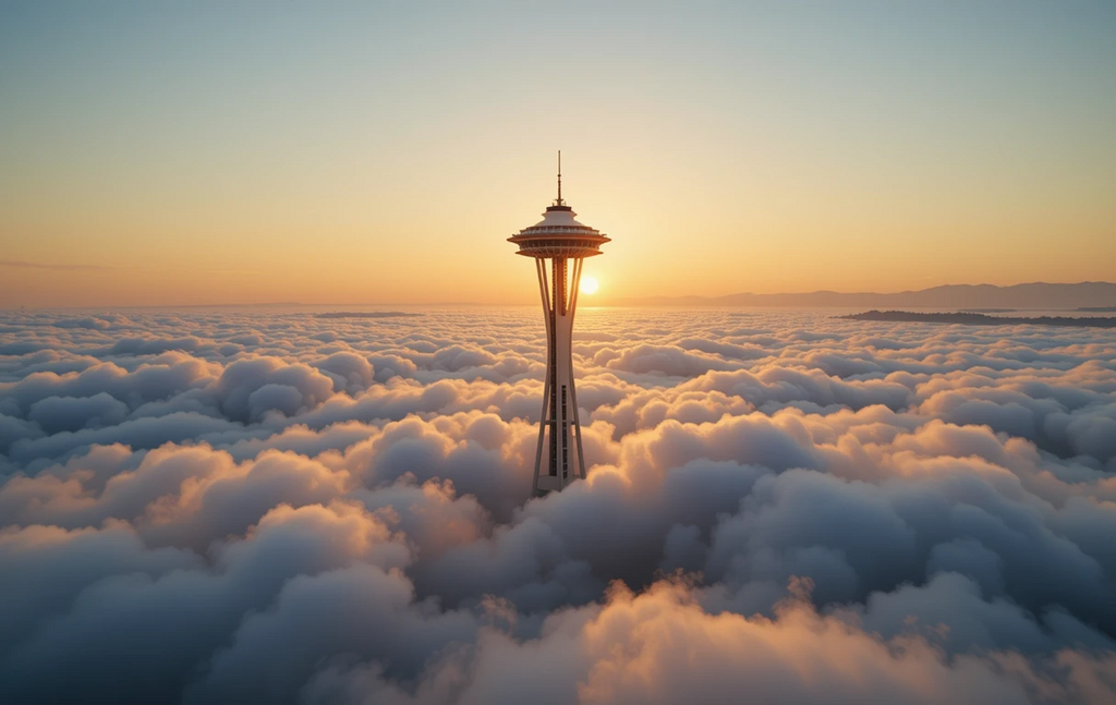Space Needle Above the Clouds My Store