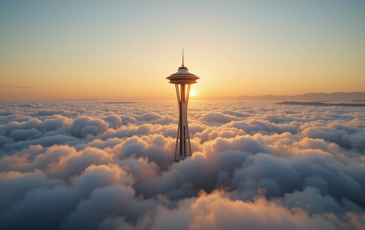 Space Needle Above the Clouds My Store