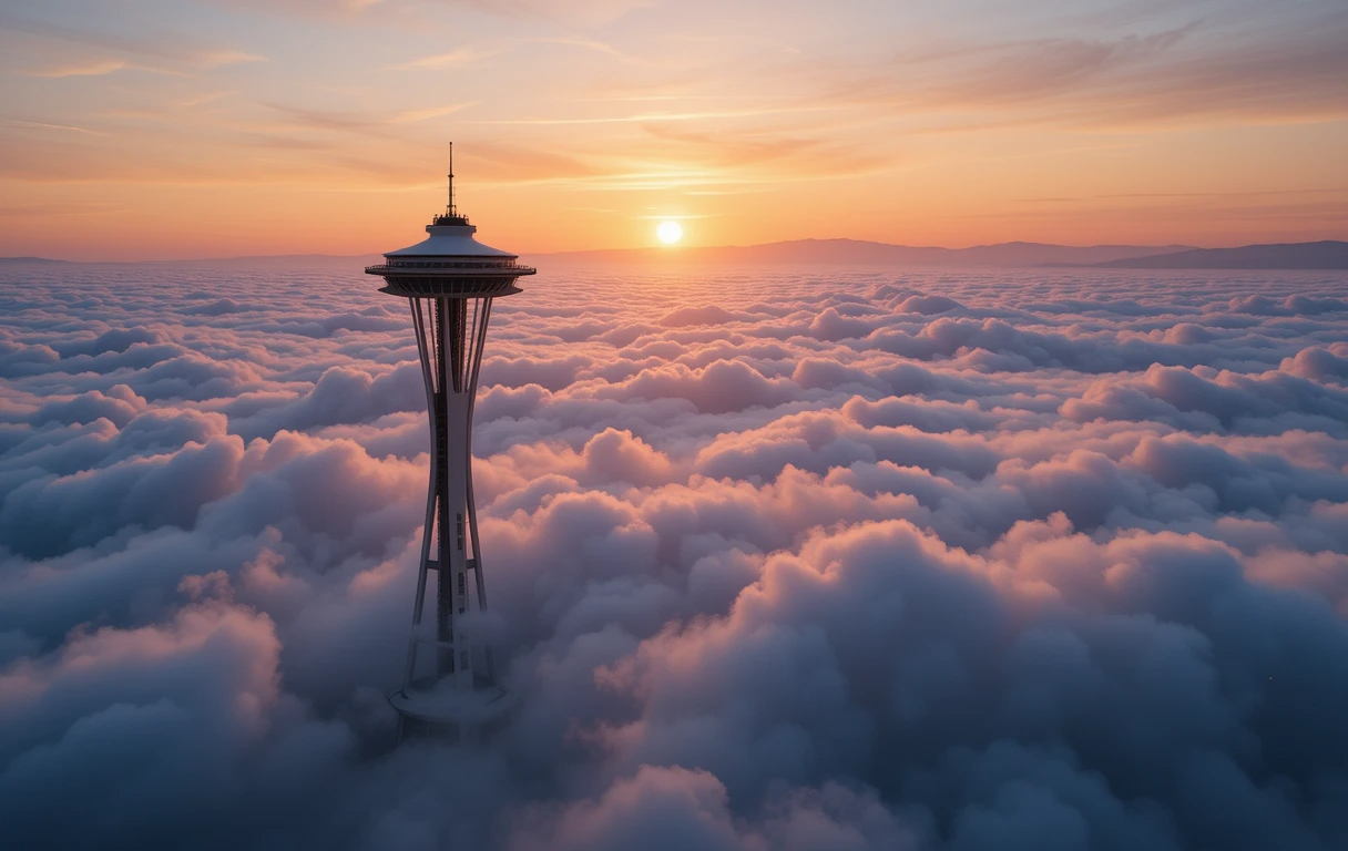 Space Needle Above the Clouds My Store