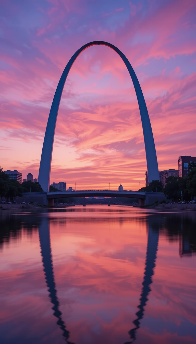 Gateway Arch Sunset Reflection My Store
