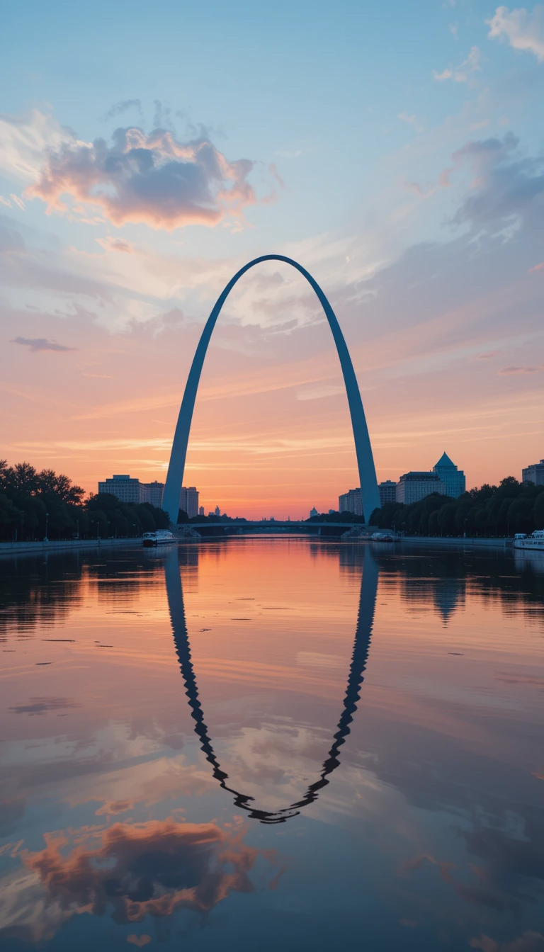 Gateway Arch Sunset Reflection My Store