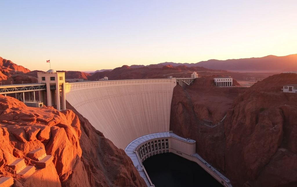 Hoover Dam Sunset Aerial My Store