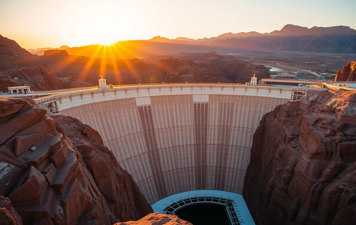 Hoover Dam Sunset Aerial My Store