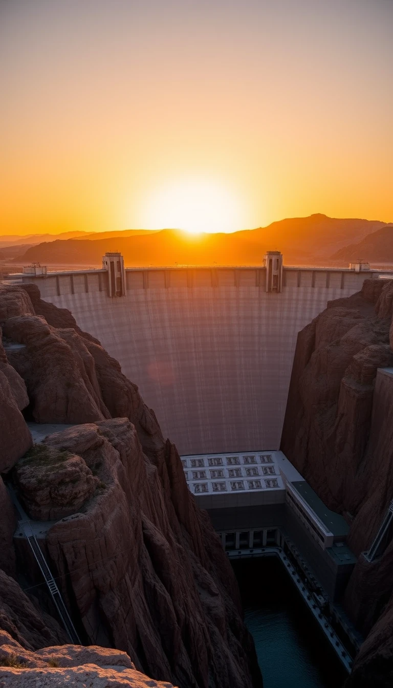 Hoover Dam Sunset Aerial My Store