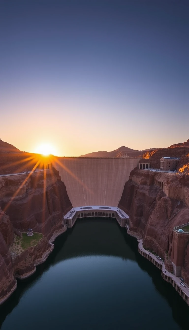 Hoover Dam Sunset Aerial My Store