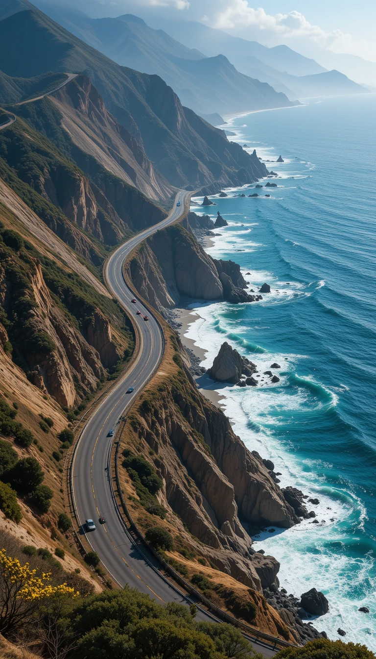 Big Sur Pacific Coast Highway - Ocean Cliff Road Curve My Store