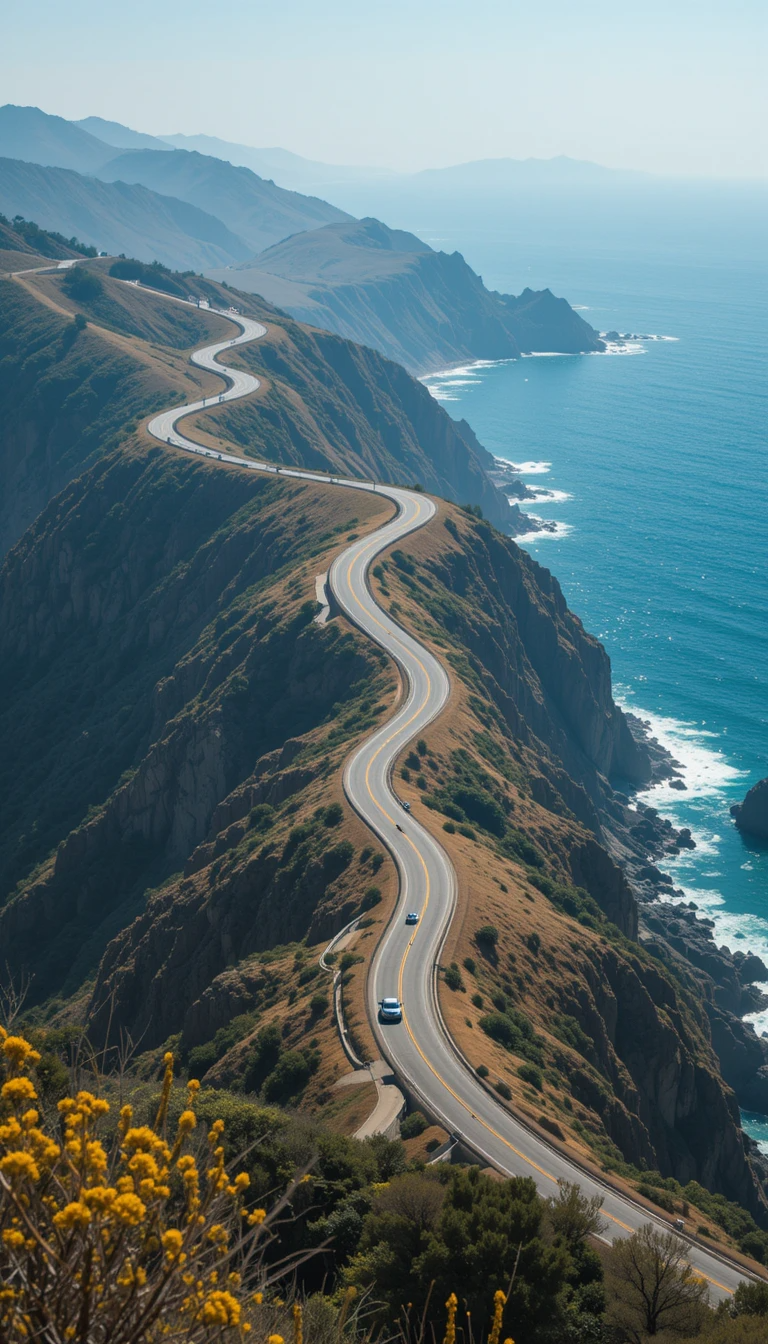 Big Sur Pacific Coast Highway - Ocean Cliff Road Curve My Store