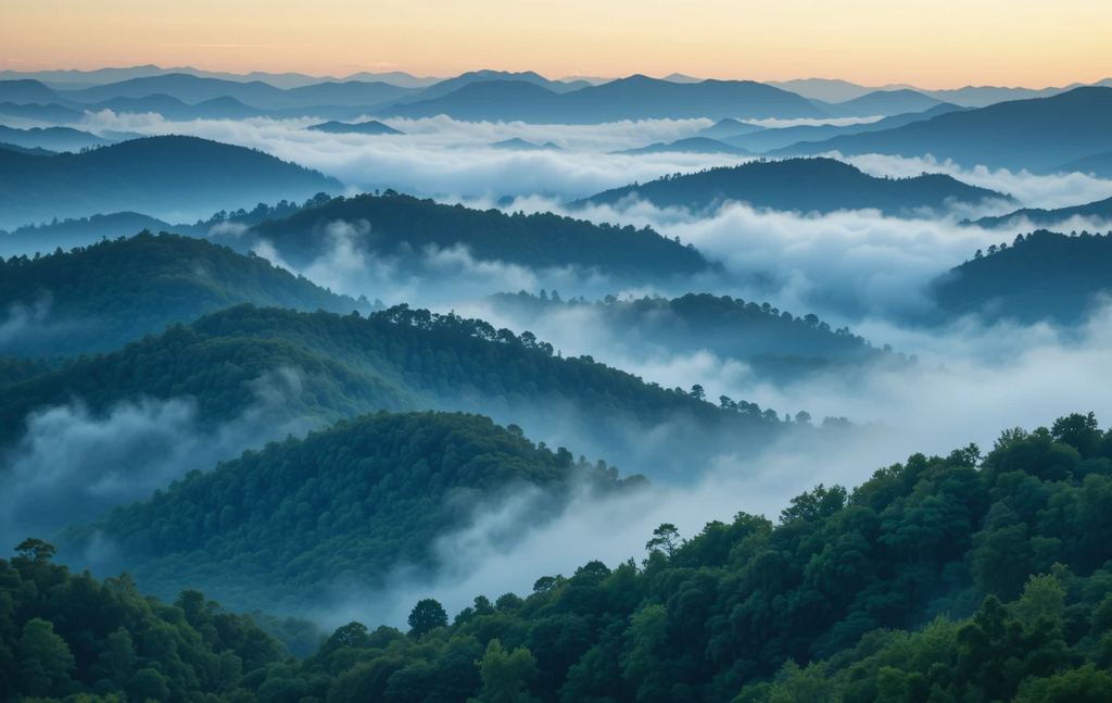Tropical Jungle Waterfall Paradise - Palm Fronds Hibiscus Falls My Store