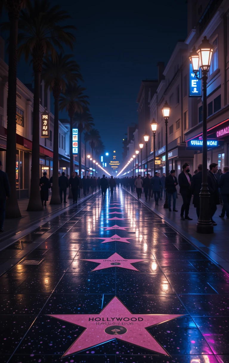 Hollywood Walk of Fame at Night My Store