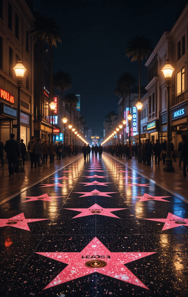 Hollywood Walk of Fame at Night My Store
