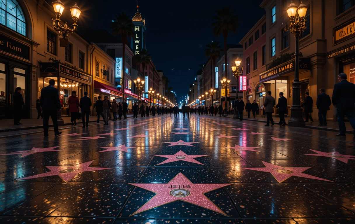 Hollywood Walk of Fame at Night My Store