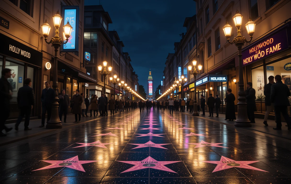 Hollywood Walk of Fame at Night My Store