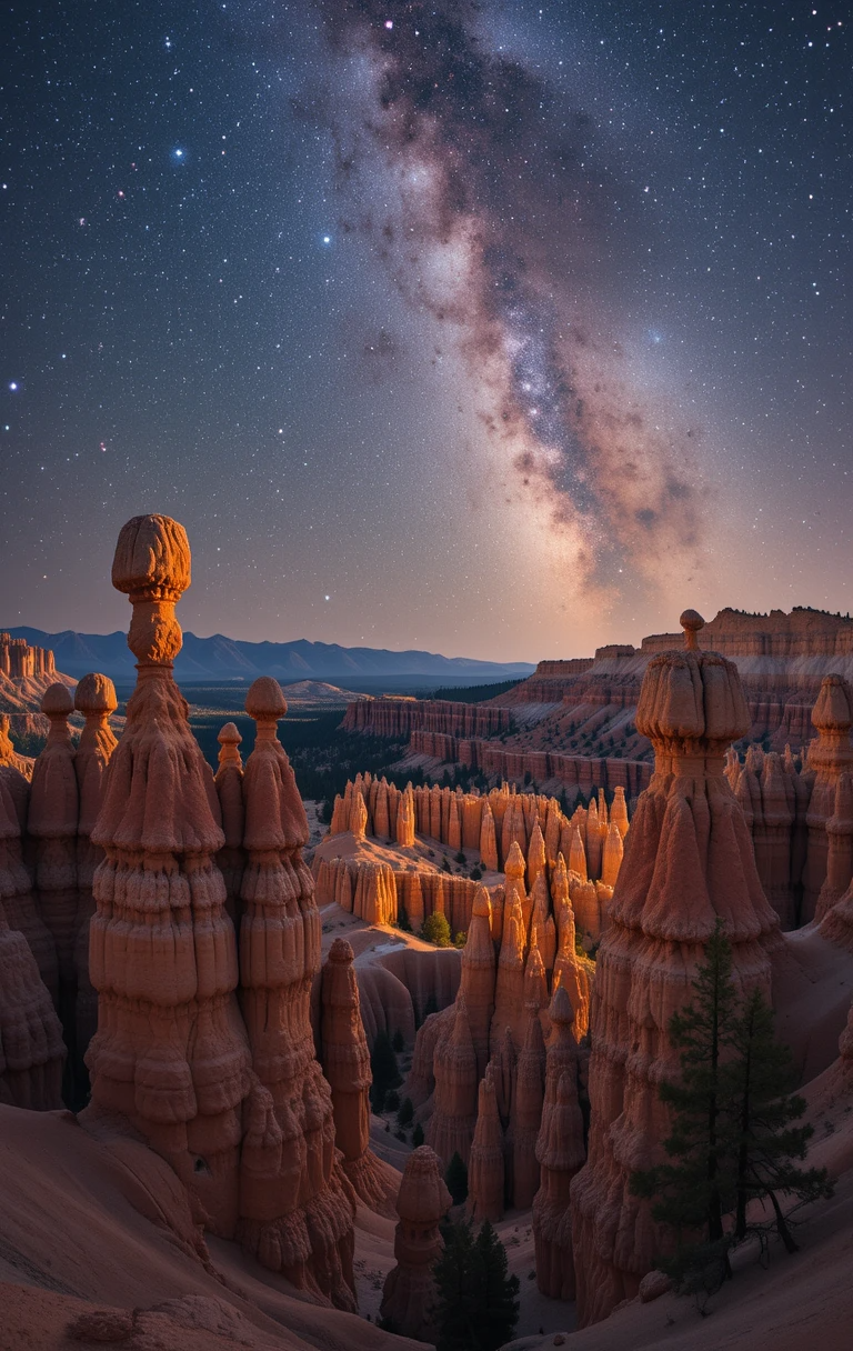 Milky Way Over Bryce Canyon Hoodoos My Store
