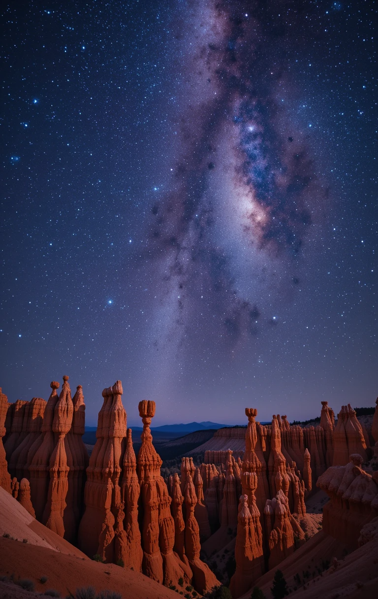Milky Way Over Bryce Canyon Hoodoos My Store