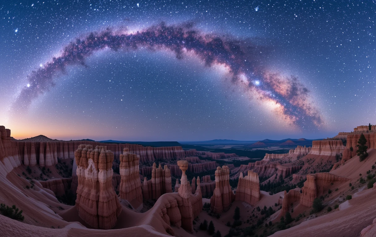 Milky Way Over Bryce Canyon Hoodoos My Store