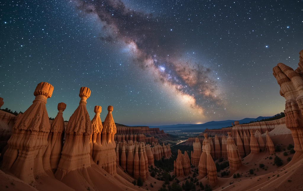Milky Way Over Bryce Canyon Hoodoos My Store