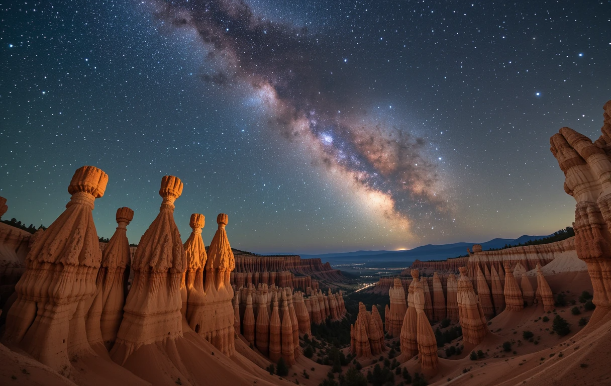 Milky Way Over Bryce Canyon Hoodoos My Store