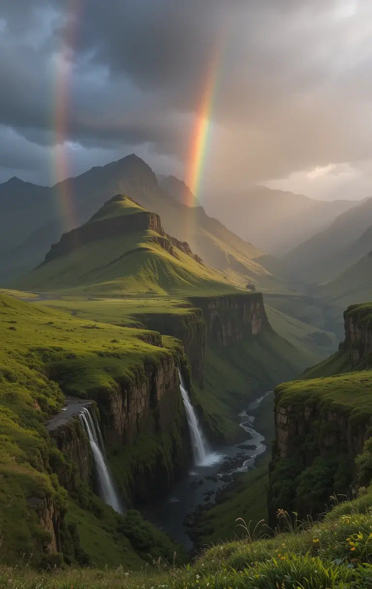 Majestic Waterfall Landscape Print My Store