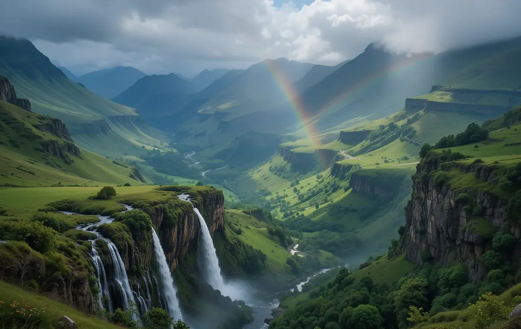 Majestic Waterfall Landscape Print My Store