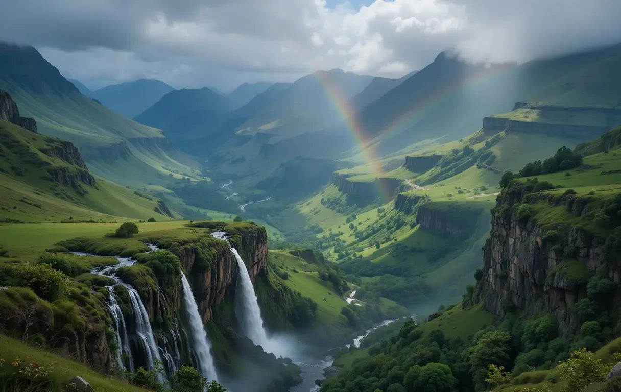 Majestic Waterfall Landscape Print My Store