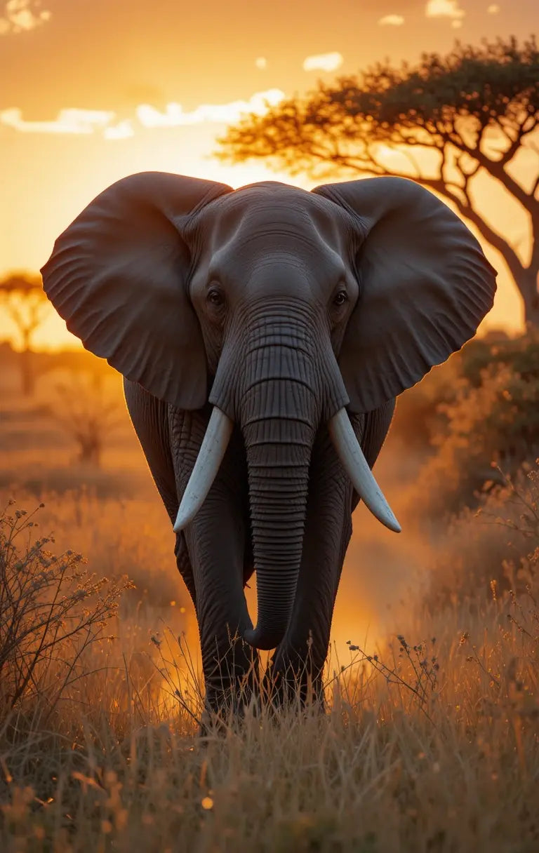 Elephant Herd Sunset Wall Art My Store