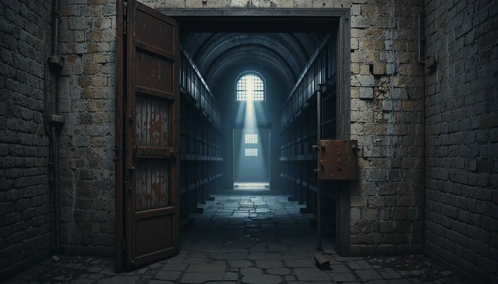 Rustic Dungeon Passage Canvas – Mysterious Vintage Architecture Print My Store