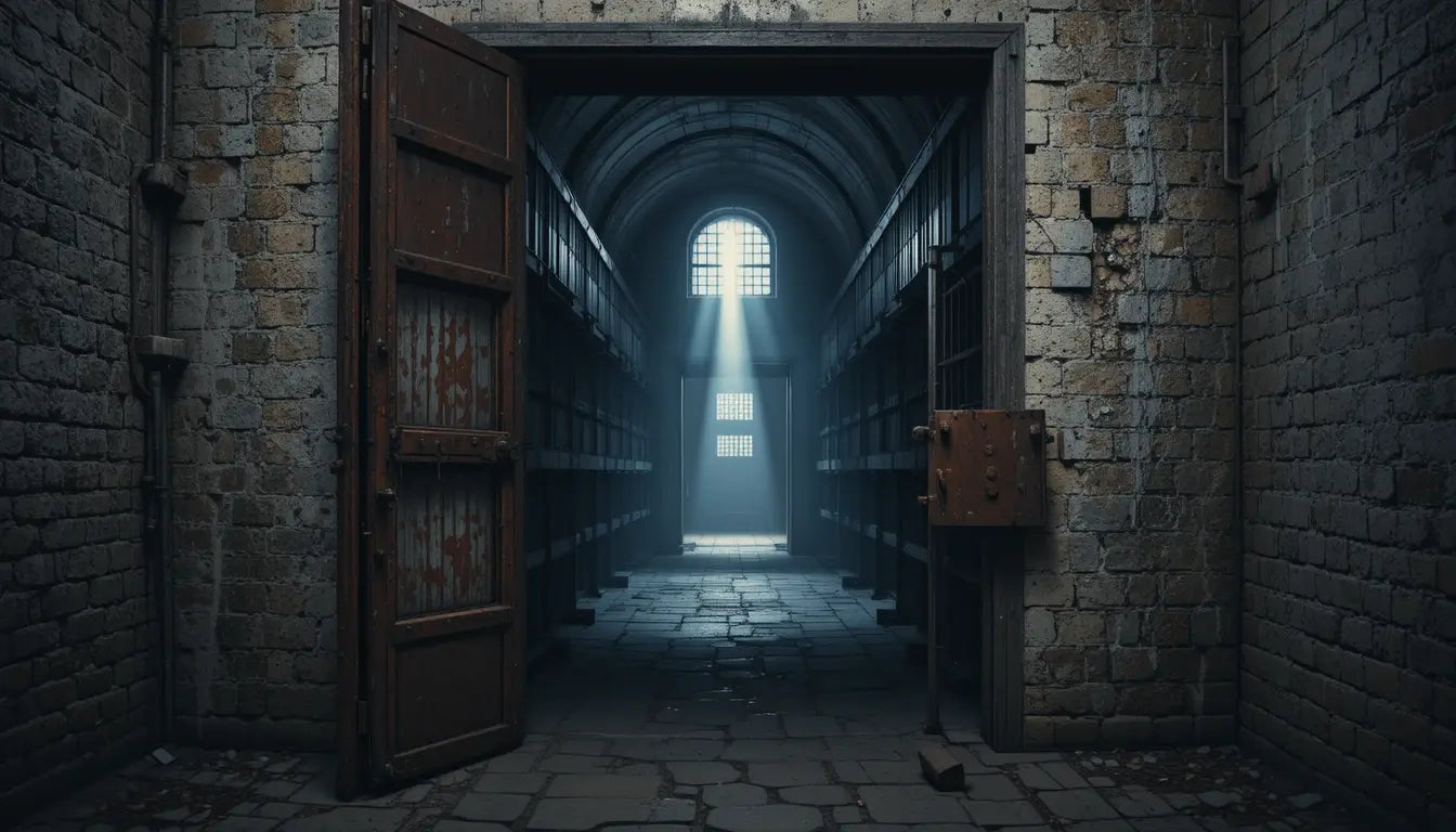 Rustic Dungeon Passage Canvas – Mysterious Vintage Architecture Print My Store