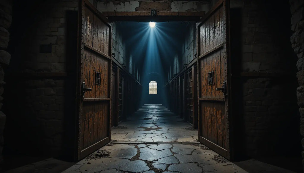 Rustic Dungeon Passage Canvas – Mysterious Vintage Architecture Print My Store