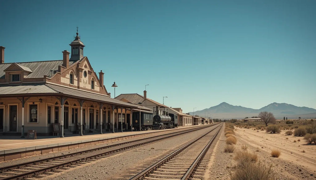 Steam Train in Old West Town My Store