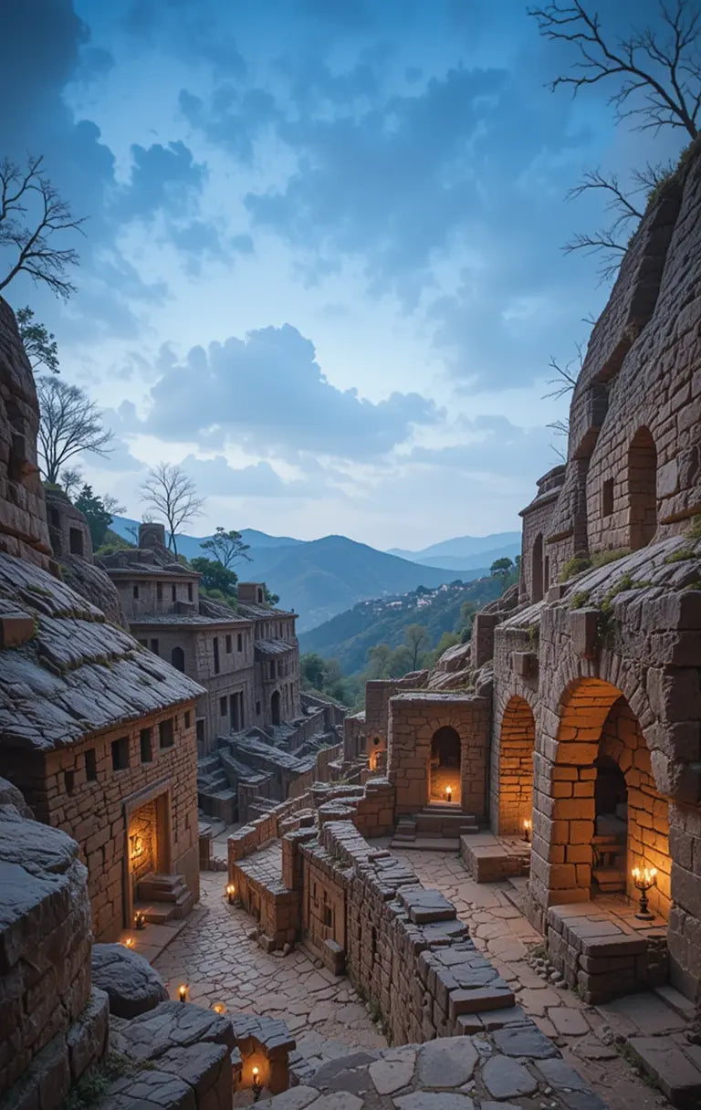 Mes Aynak Ancient Buddhist Caves Afghanistan - Mystical Digital Print - My Store