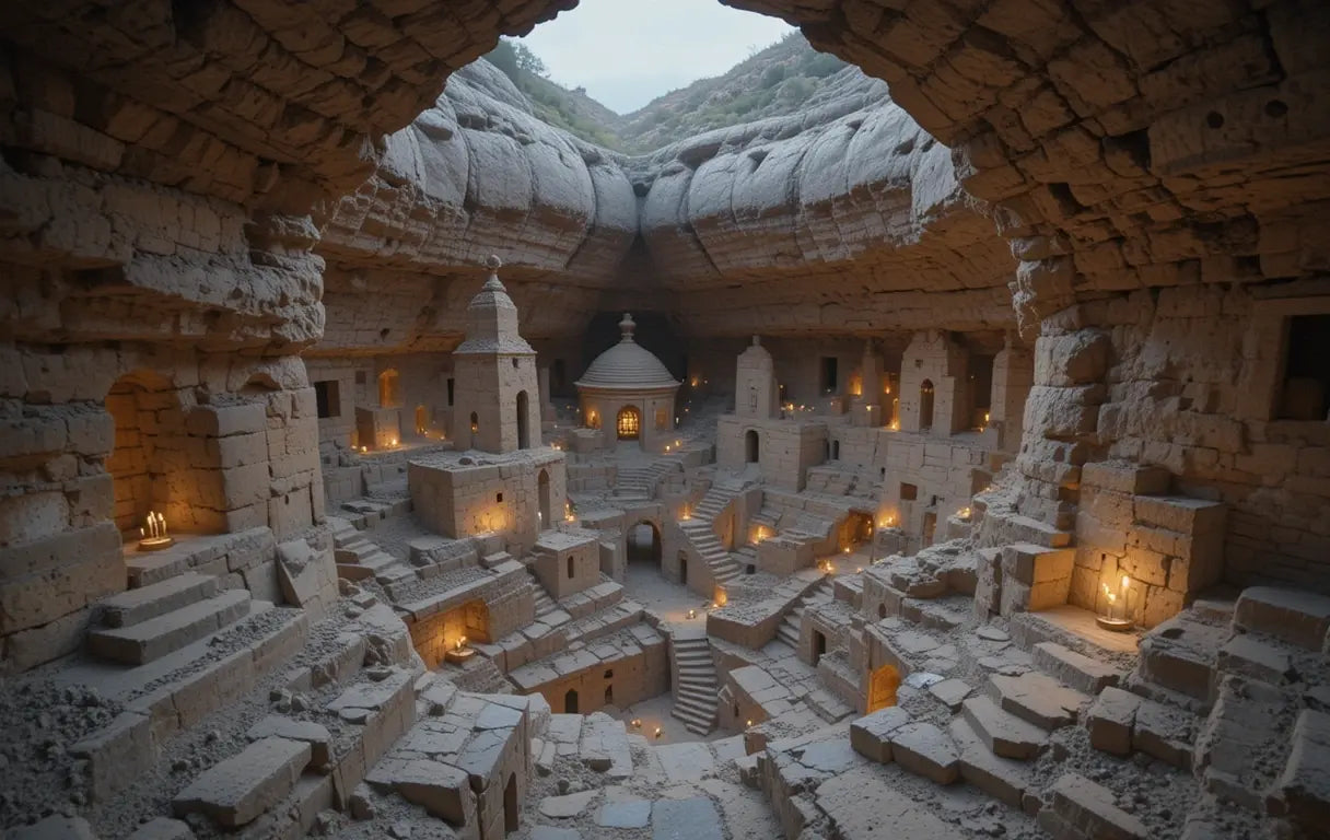 Mes Aynak Ancient Buddhist Caves Afghanistan - Mystical Digital Print - My Store