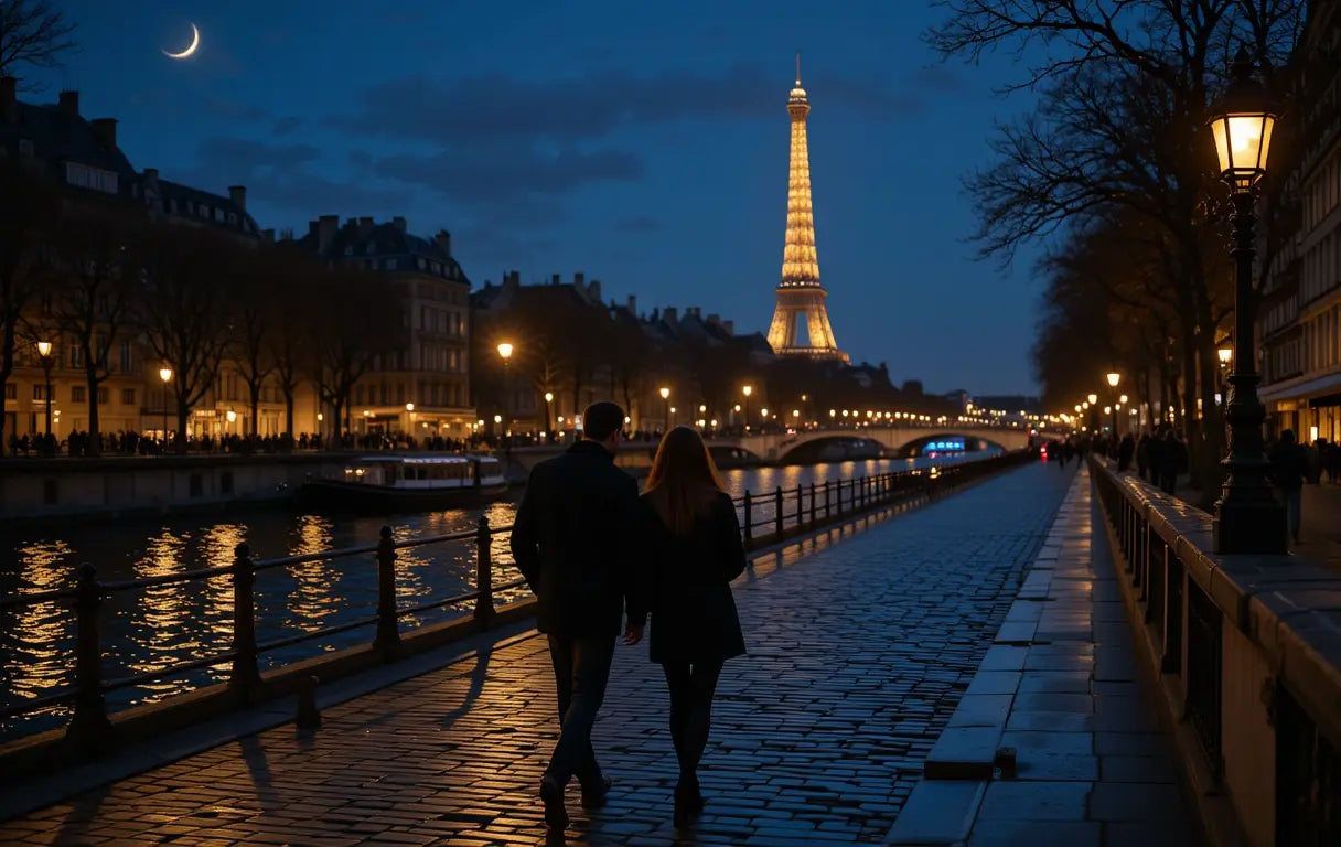 Paris Night Stroll Art Print My Store