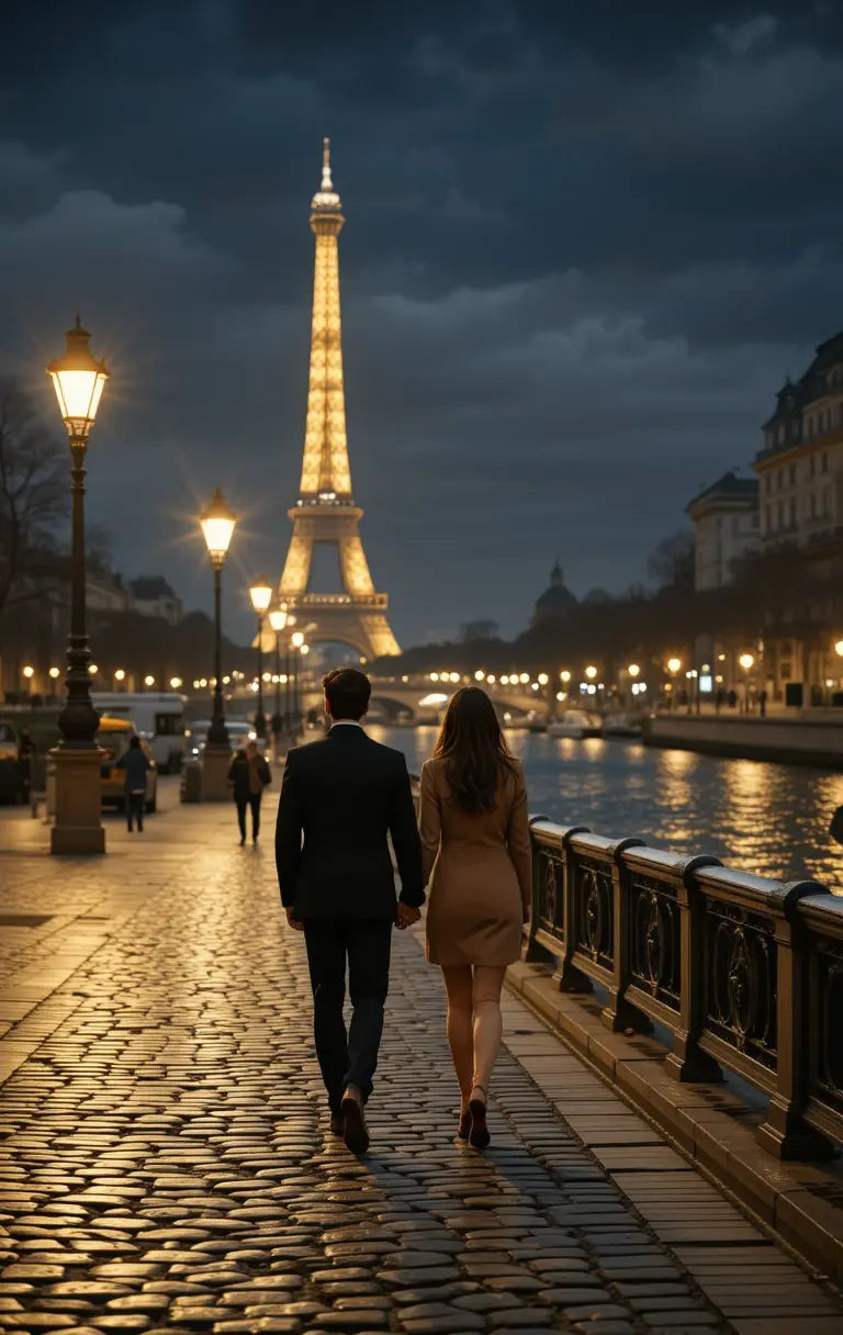 Paris Night Stroll Art Print My Store