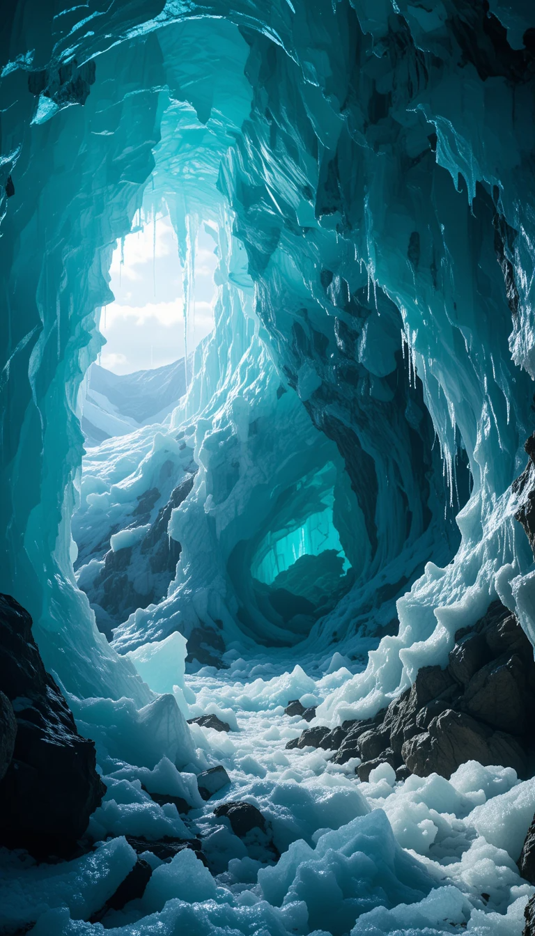 Glacial Ice Cave Explorer in Turquoise Wonderland My Store